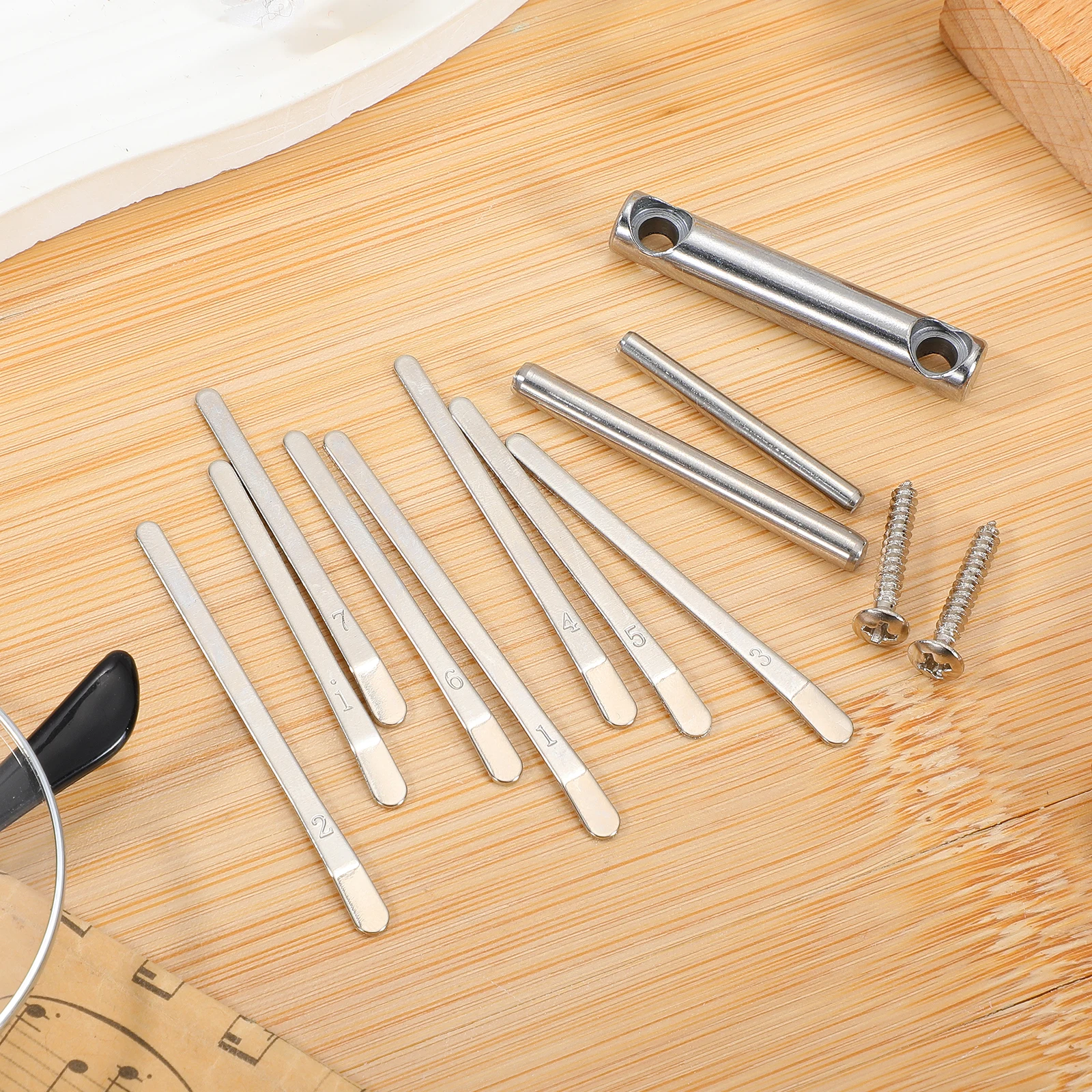 

2Sets 8-Keys Thumb Piano Precise Sound Contrast Resonance Clear Bright Sound Portable Music Instrument DIY Kalimba