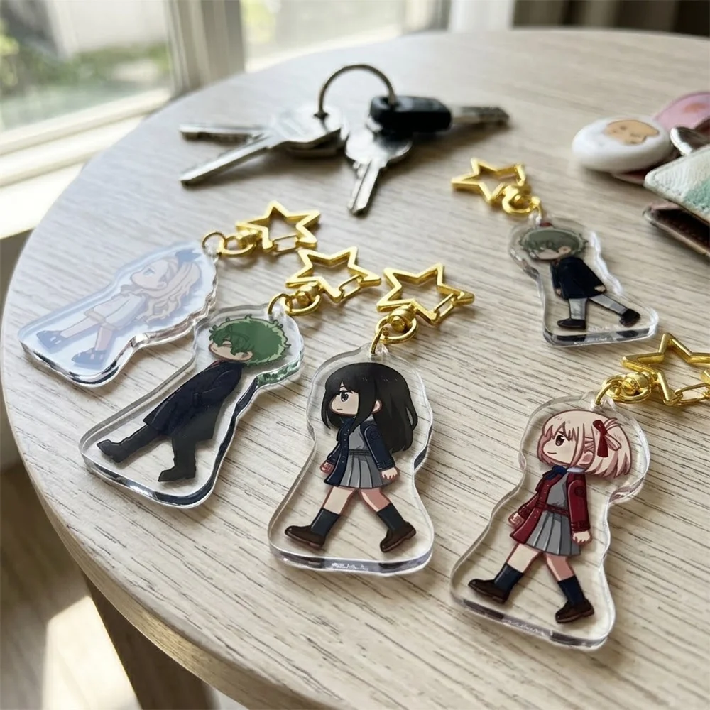6CM Anime Lycoris Recoil Acrylic Keychain Model Cosplay Charm Characters Ornament Accessories Goods Collection Gifts