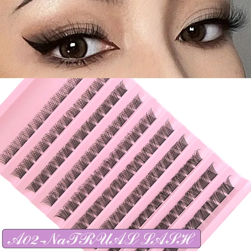 DIY wimperverlengingsset Individuele wimpercluster Mix wimperclusters met wimperbinding en afdichting en wimperaccessoires - afbeelding 1