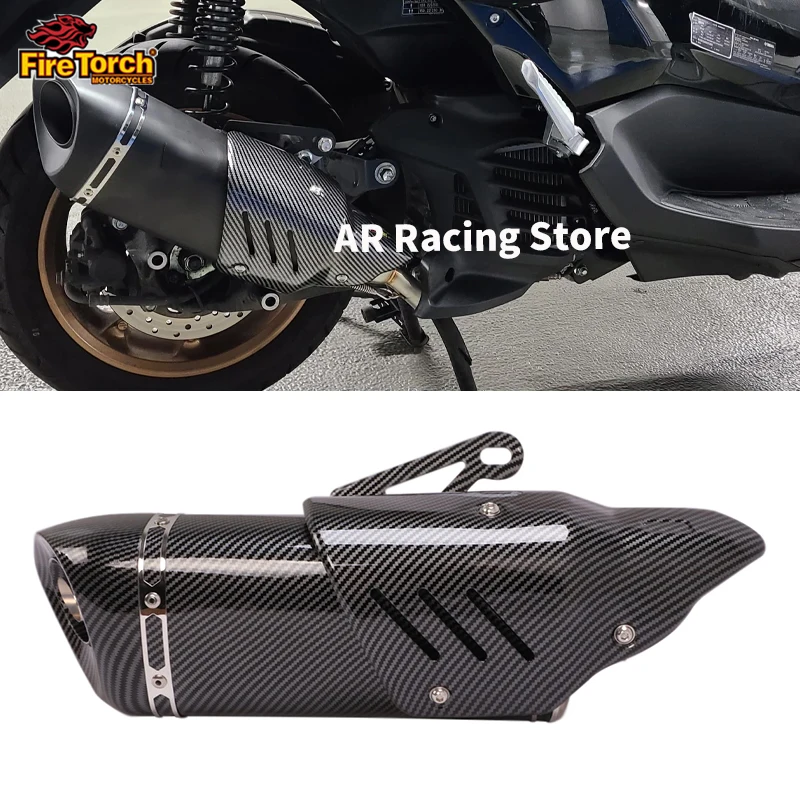 Motorcycle Exhaust Escape Moto Modified Uiversal 51mm Moto Laser Marking Muffler Scooter DB Killer For R3 RC390 Z900 NMAX155 125