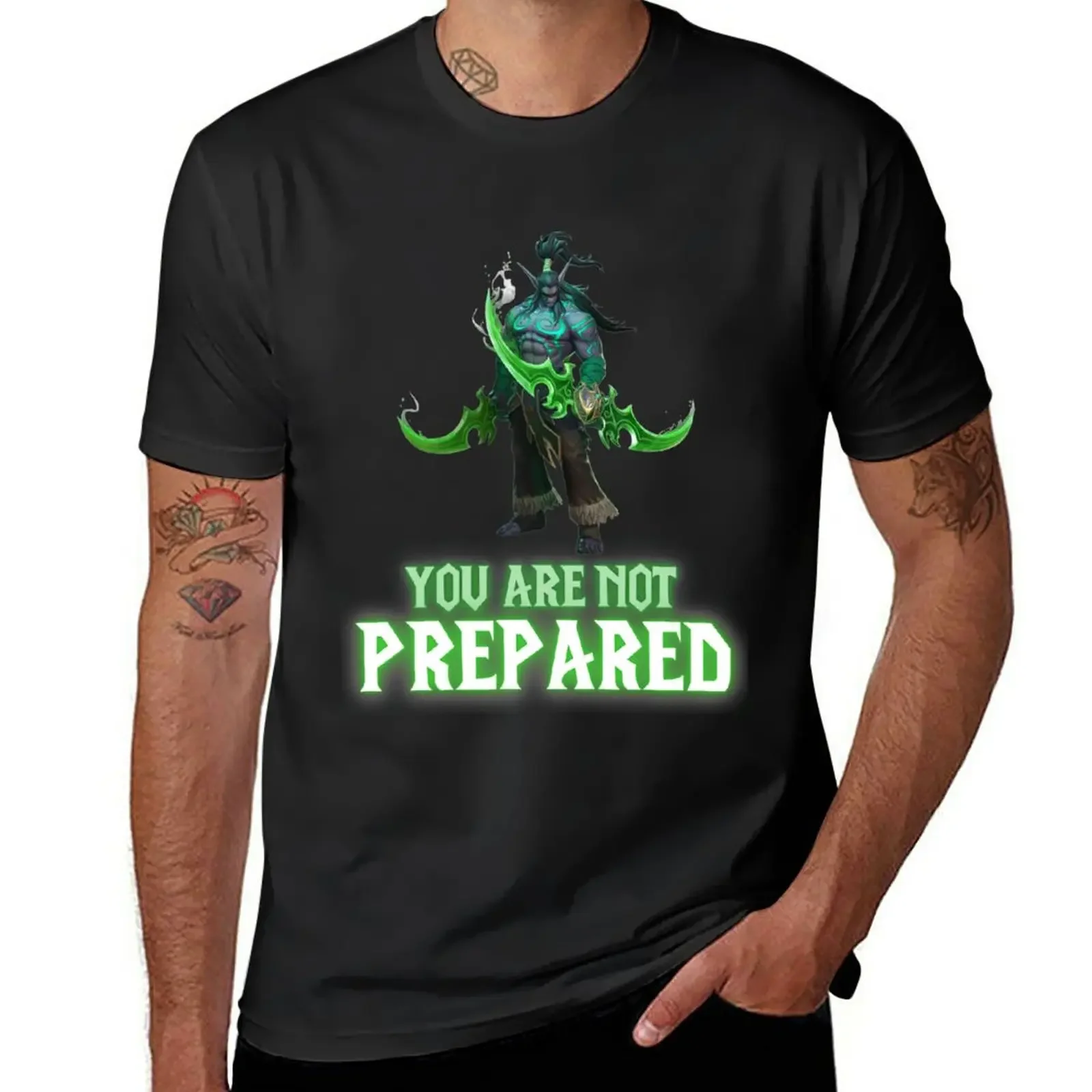 

New Illidan You Are Not Prepared T-Shirt vintage clothes plus size tops Anime t-shirt boys t shirts men t shirts