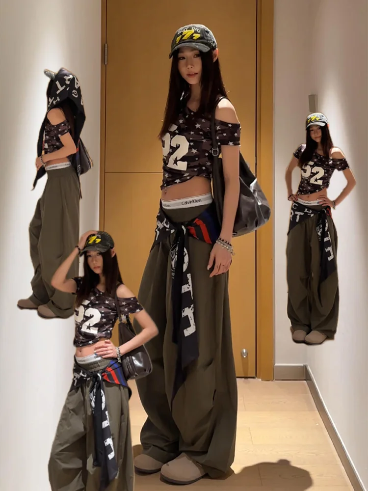 

Уличная одежда, повседневные брюки для мужчин и женщин, свободные длинные танцевальные брюки, мешковатые широкие брюки, модные молодежные летние дышащие прямые брюки