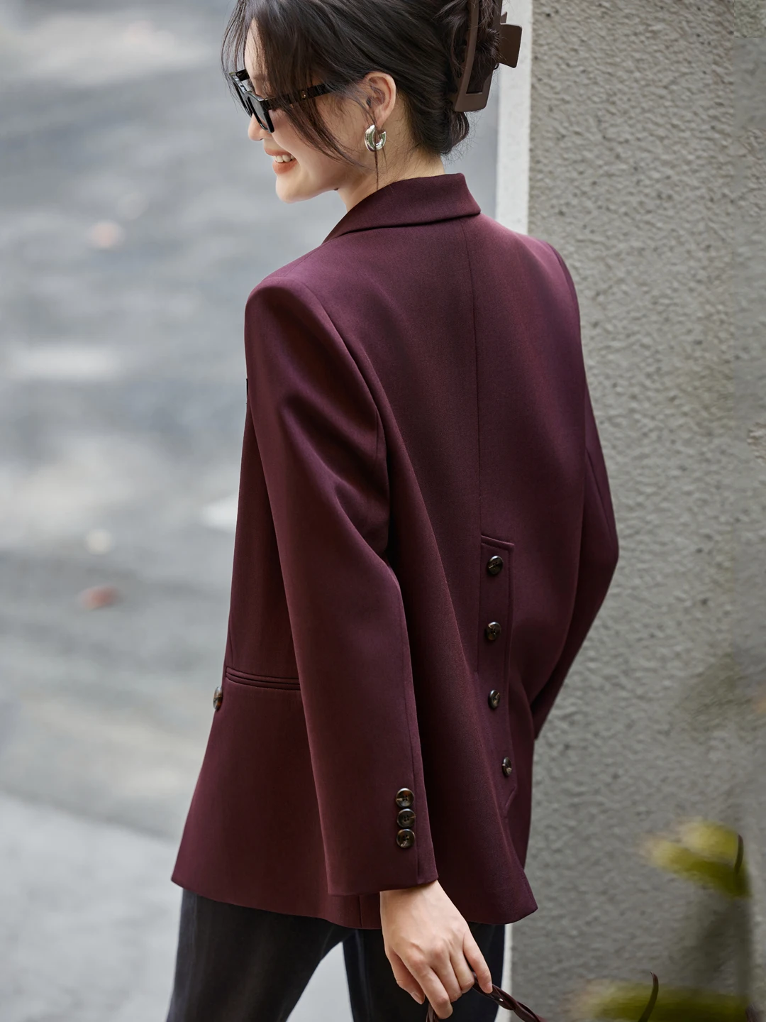 Double-Row Button Casual Style Women's Suit Jacket 2026 New Autumn Korean Version High-End Feeling Small Size Ladies' Suit