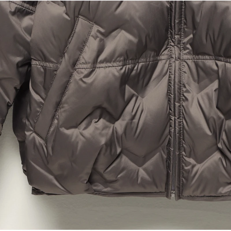 شتاء 2025 المرأة الكورية Sle فضفاضة تناسب Thiened الدافئة الوقوف طوق أسفل Jaet ort Pred الغراء تنوعا Faionable #4