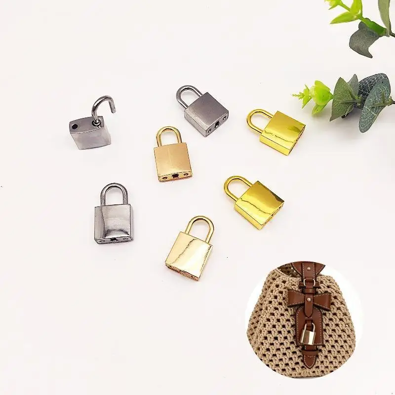 1Piece Square Metal Bag Lock Padlock Closure Clasp Buckle Handbag Luggage Hardware DIY Craft Decorative Accessory