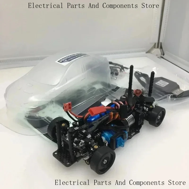 TRQ7 AWD Professional Racing Drift RC Car, 1/28 Adjustable Wheelbase, 90-102Mm, With Electronic Equipment