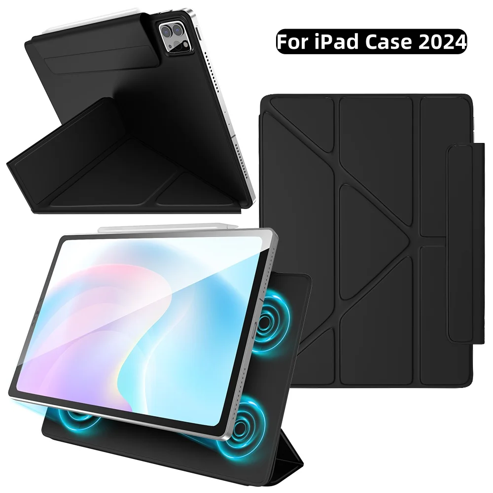 

For iPad Case for iPad Air 2024 Pro 11-inch M4 Magnetic Cover 10.9 10th Gen Air 4th 5th Smart Auto Sleep Wake with Pencil Holde