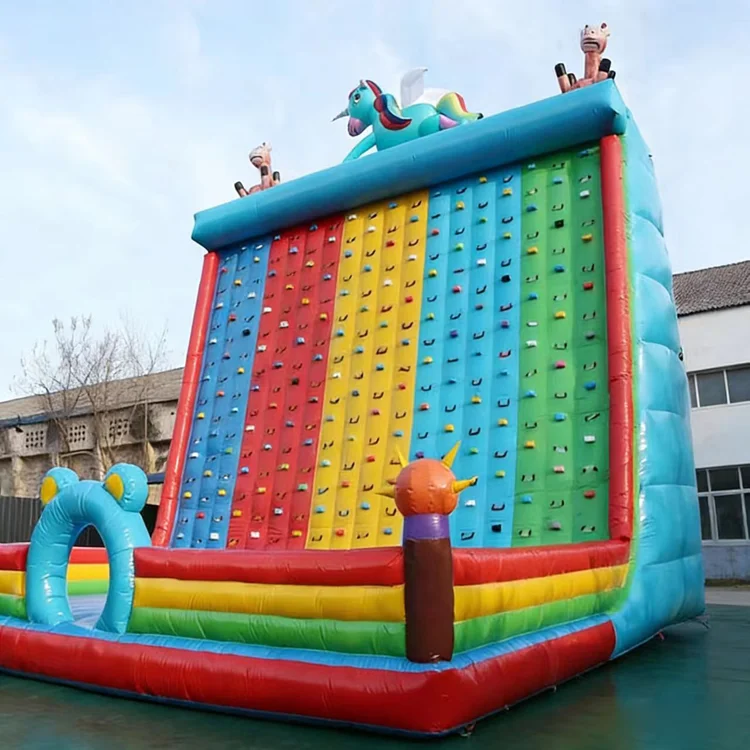 Factory Direct Bouncy Castle Outdoor Commercial Games Kids Inflatable Rock Climbing Wall Adults Large Inflatable Climbing Tower