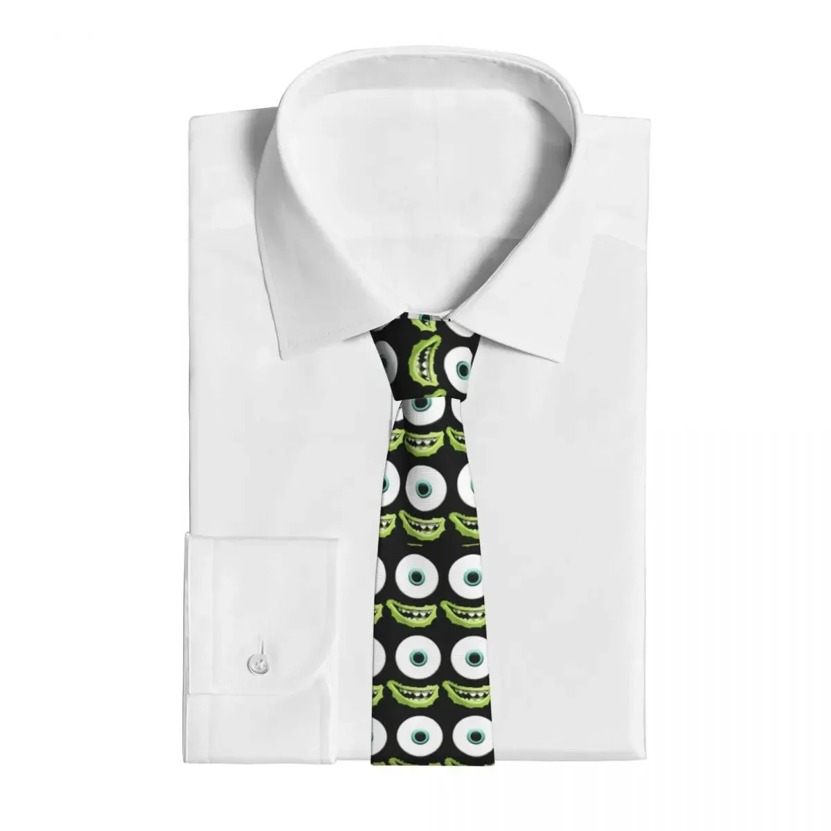 Corbatas faciales de monstruos Unisex, corbata de cuello Mike Wazowski, accesorios de camisa de seda, Gravatas, boda y oficina, 8 cm