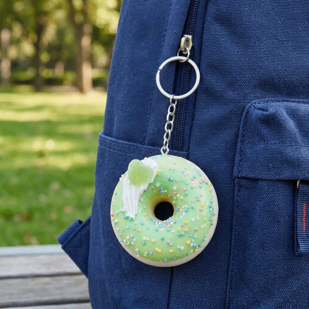 Simulated Food Donut Bread Squeeze Keychain Super Soft Kneading Donut Keychain Pendant Quick Rebound Funny Slow Rebound Keyring