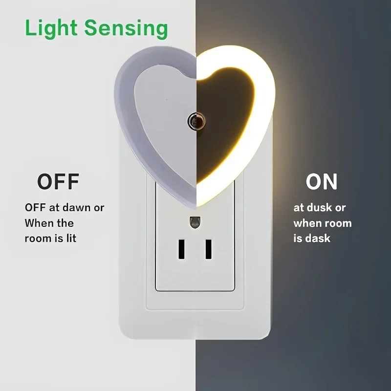 1pc LED Smart Night Light - Energy Efficient, Plug-in Indoor Lighting for Hallway, Bedroom, Kitchen, Stairway Perfect Gift