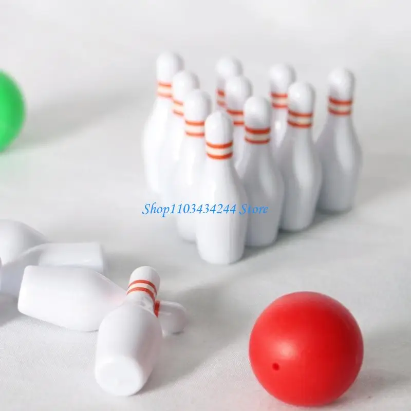 Doll House Bowling Pin and Ball Set Mini Simulation Sports Equipment Outdoor