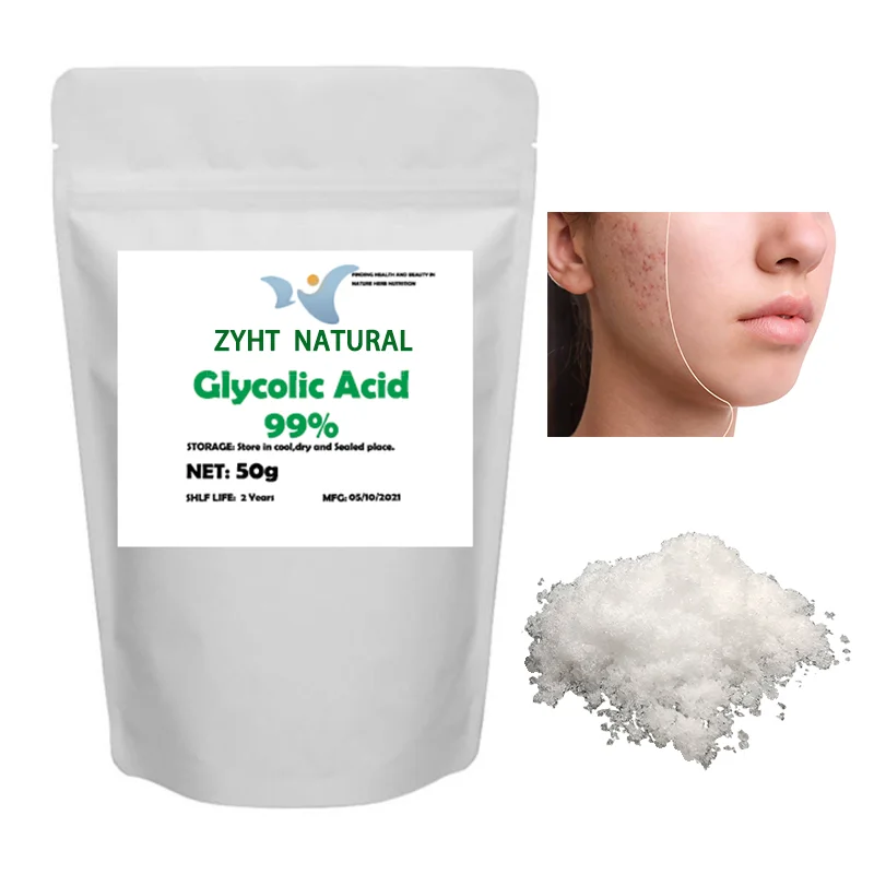 Glycolic acid, exfoliating, promoting skin renewal, whitening and brightening, anti-aging, improving skin, cost-effective