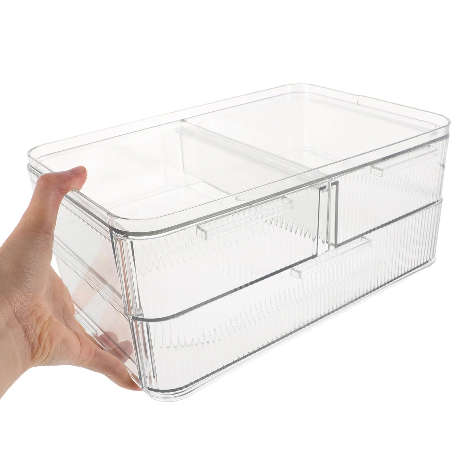 

Transparent Acrylic Makeup Organizer Storage Box Lipsticks Skincare Beauty Products Vanity Bathroom Dresser