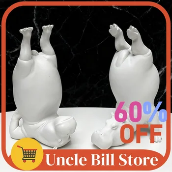 Yoga Hippo Resin Bookend 1