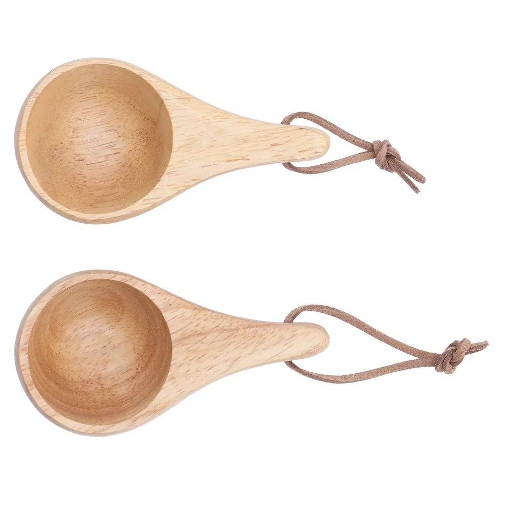 2Pcs Simple 30ml Milk Cup Polished Outer Practical Beverage Tumbler Solid Wood Drinking Vessel Household
