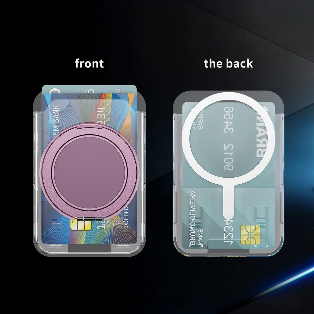 เคสแม่เหล็ก BgClear สำหรับ Magsafe Wallet Case สำหรับ iPhone 17 Pro Max 15 14 16 Samsung S24 S25 Ultra พร้อมช่องใส่บัตรและวงแหวนยึด