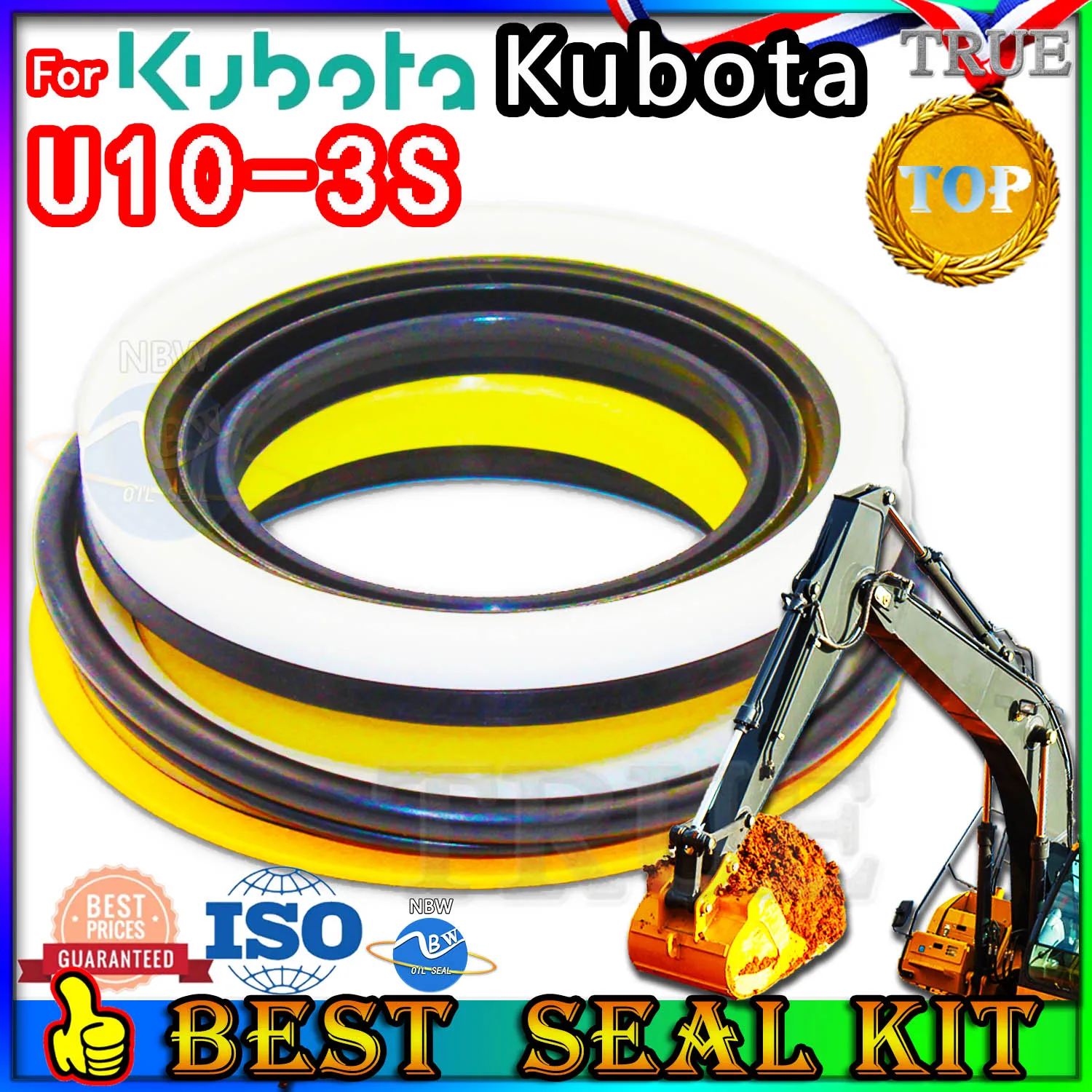 

For Kubota U10-3S Oil Seal Repair Kit Boom Arm Bucket Excavator Hydraulic Cylinder U10 3S Accessories type gearbox Mojing Fluoro