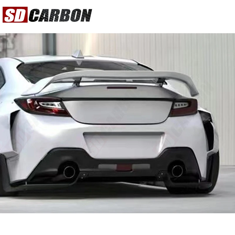 لتويوتا GR86 سوبارو BRZ ألياف الكربون الجناح الشفاه الذيل الجذع المفسدين الذيل زعانف صاروخ أرنب نمط الخلفية المفسد طقم الجسم #6