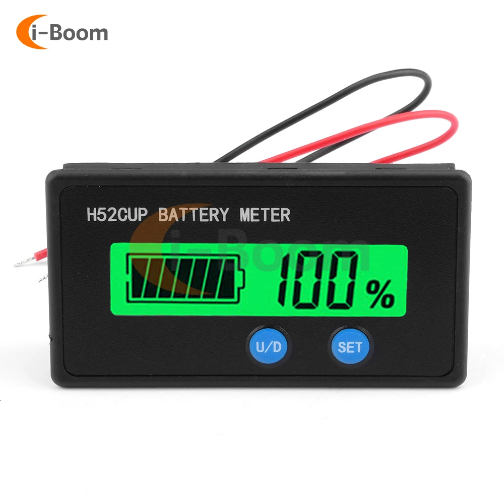 12V 24V 36V 48V 60V 72V Battery Indicator Voltmeter Lithium&Acid Battery Voltage Tester Remaining Battery Display 