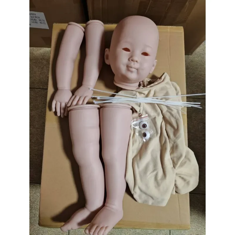 28inch Big Size Blank Color Unpainted Doll Parts Chunmei  Unfinished Reborn Doll Kit with body cloth and eyes