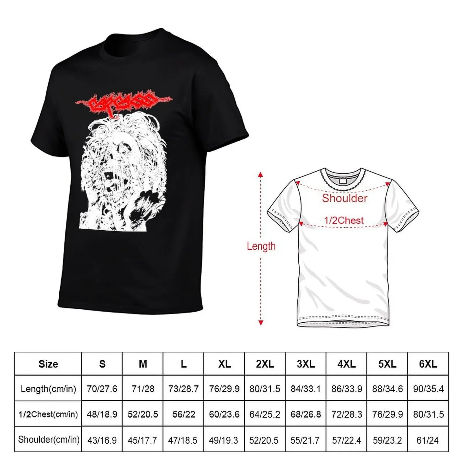 Carcass Gore Shriek Underground T-Shirt boys whites oversizeds Aesthetic clothing new edition mens graphic t-shirts big and tall