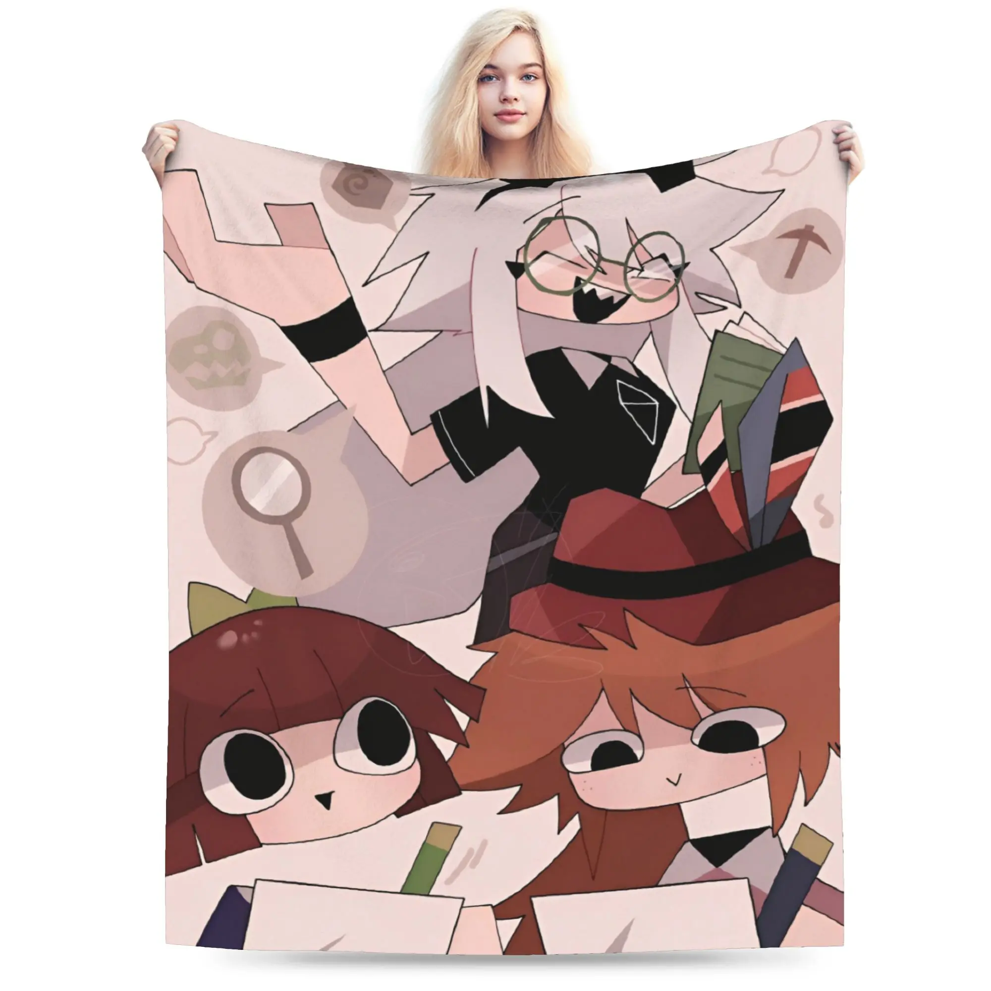 Funny Fundamental Paper Education Anime Blankets Lightweight Thin Velvet  Comfortable Throw Blanket Machine Washable