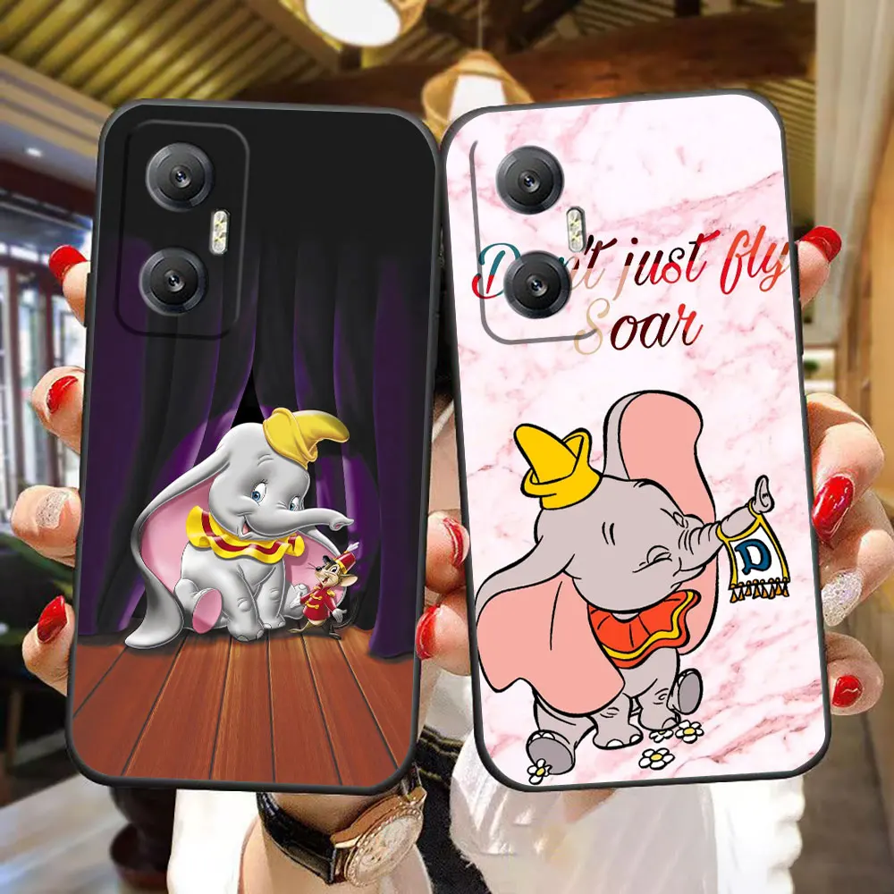 

Cartoon Dumbo Cover Phone Case For Infinix HOT 9 10 10I 10S 11 11S 12 12I 20 20I 20S 30 30I ZERO X 20 30 5G Play Case Funda Capa