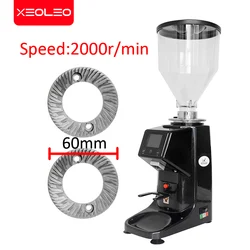 XEOLEO Macinacaffè Elettrico 60mm Regolazione della Burr Piatta Macchina per Macinazione di Chicchi di Caffè Espresso Elettrico Touch Panel Miller