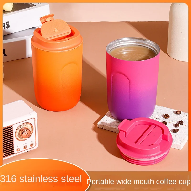 220/380Ml Stainless Steel Mini Portable Coffee Cup Water Bottle Leak-Proof Car Vacuum Flask Travel Insulated Bottle Thermos Mug