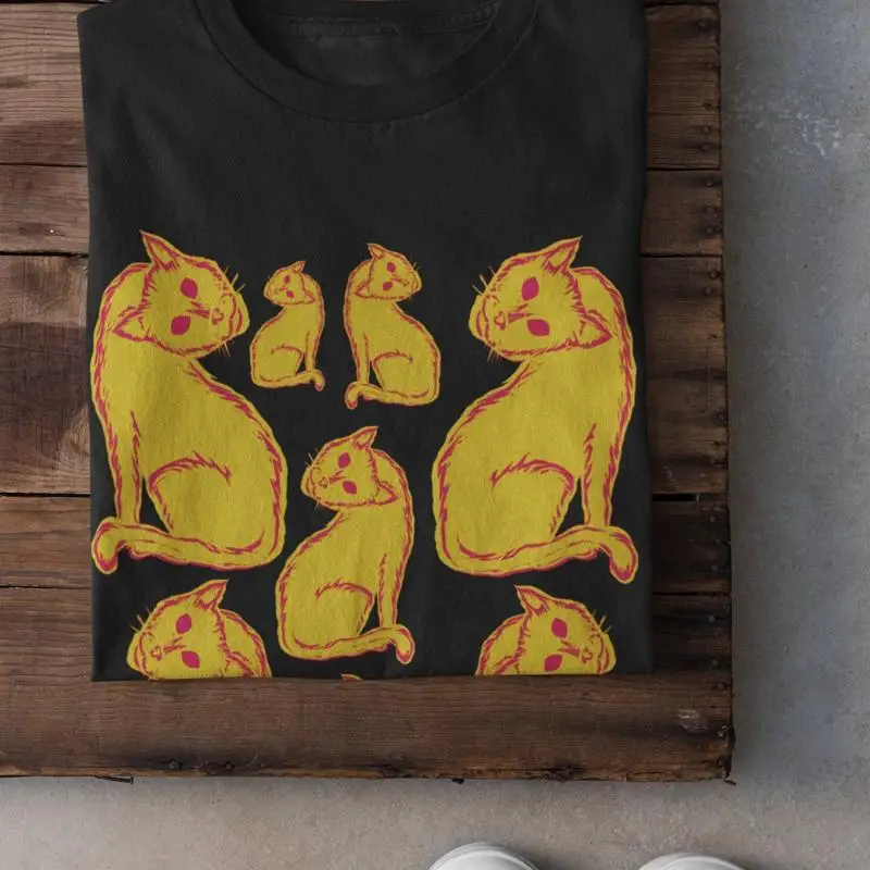 

Grunge Clothing Alt Mall Goth Trad Cat T Shirt Pastel Dark Academia Weird Surreal Punk