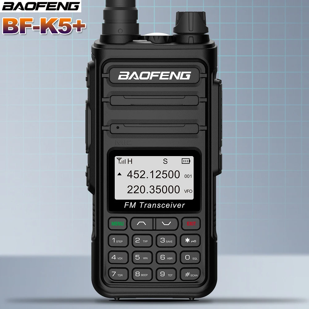 宝峰-bf-k5-トランシーバー-無線-コピー周波数-999ch-ストップウォッチ機能-トライバンド-type-c-fm-noaa-vox-双方向無線-bf-k5
