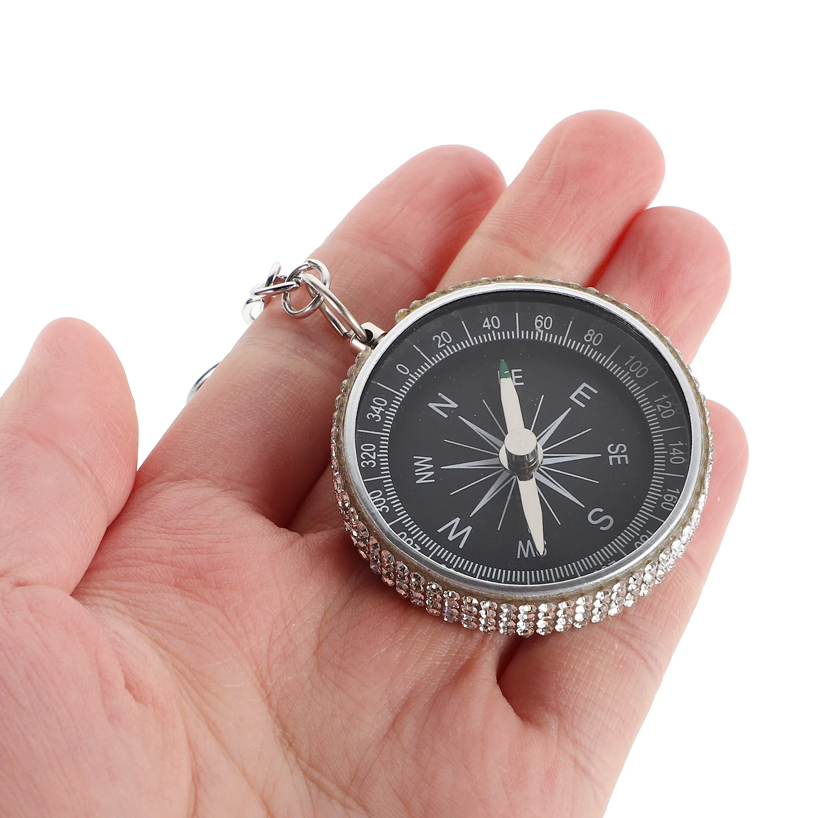 

Exquisite Mini Compass Keychain with English Markings for Reliable Navigation in Various Outdoor Environments Large Compass