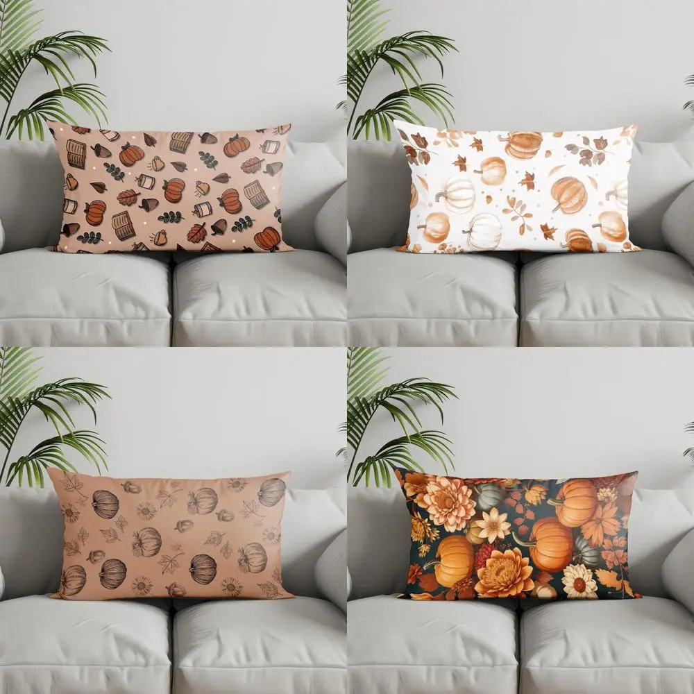 Home Decor Autumn-themed Cozy Pillow Design Suitable For Sofa Bedroom Car Pillow Cover Cushion Rectangular Back Cushion