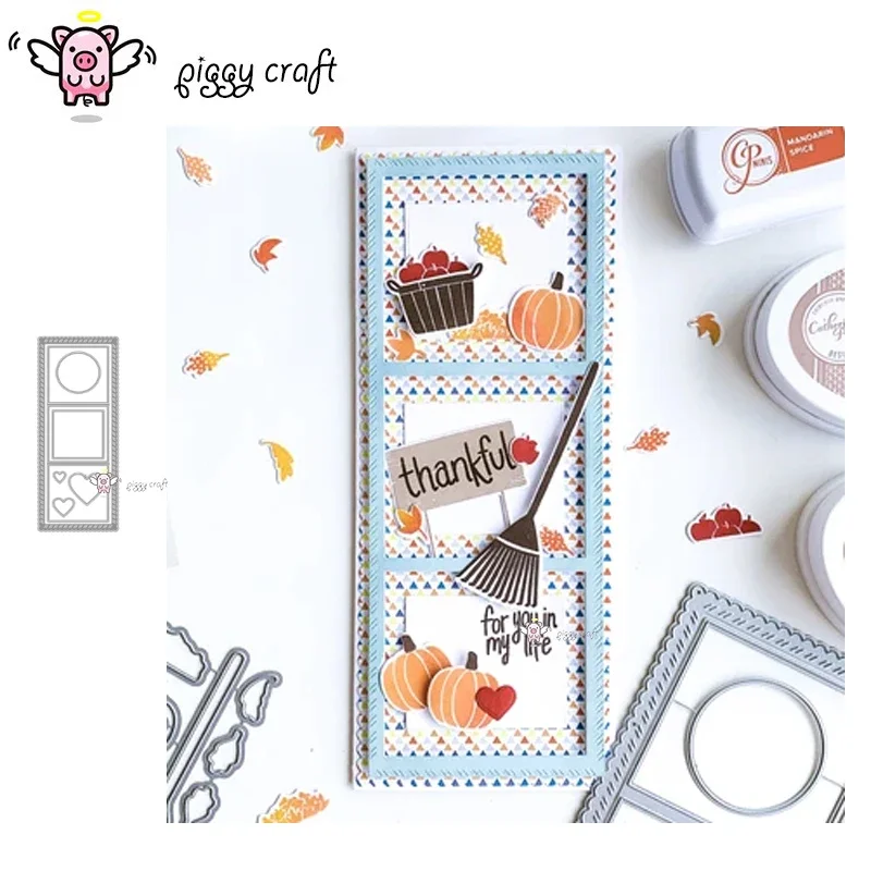 

Piggy Craft metal cutting dies cut die mold Photo rectangular frame Scrapbook paper craft knife mould blade punch stencils dies