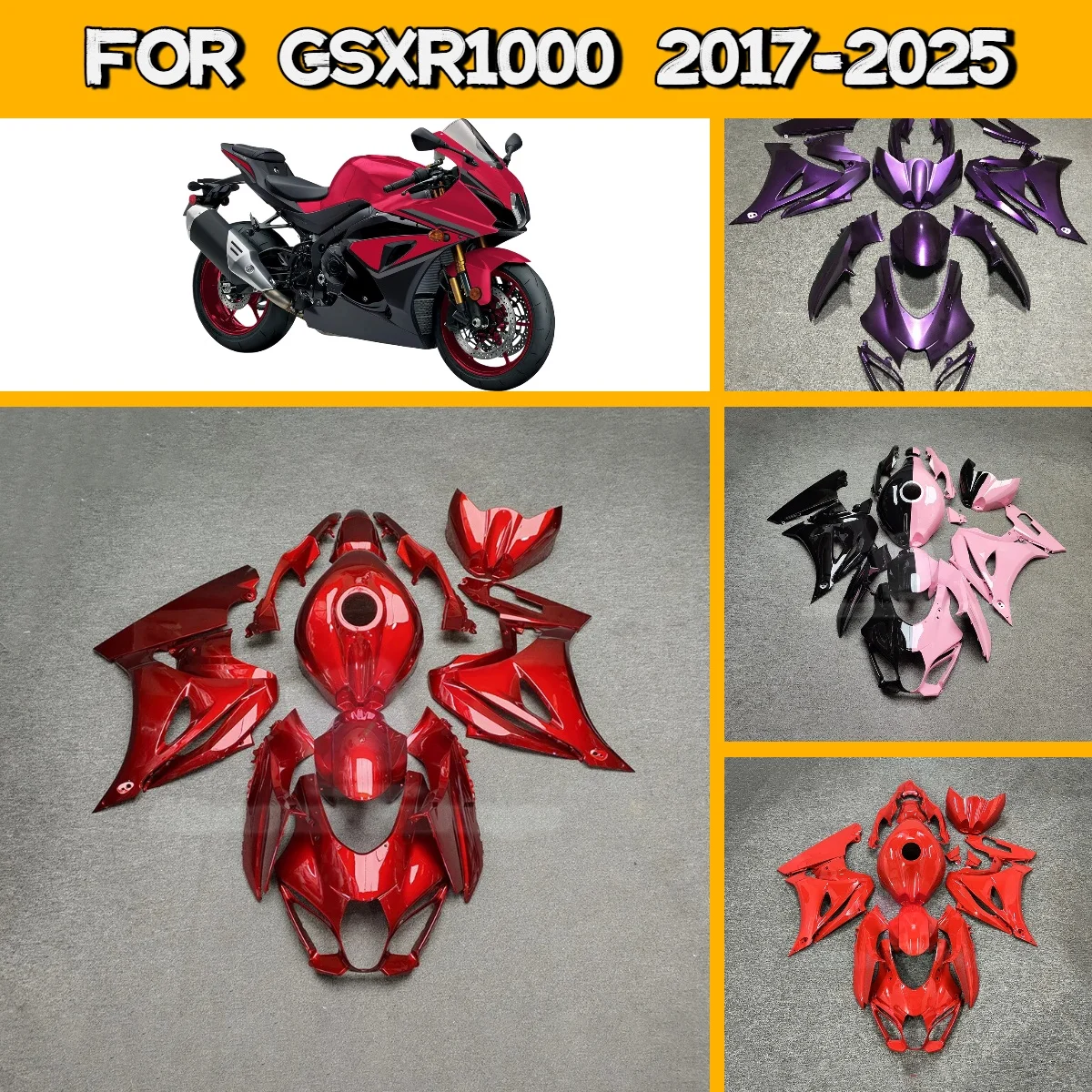 

For 2017-2025 Suzuki GSXR 1000 Motorcycle Fairings Set Injection Molded Hot Style 17-25 GSXR1000 Fairing Panel Kit