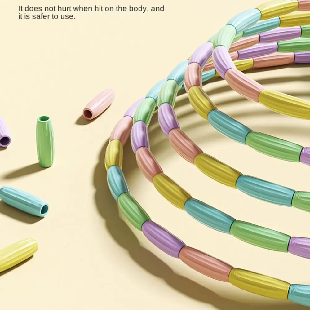 Bamboo Joint Soft Bead Skipping Rope Anti-Skid Solid Color Segmented Fitness Jump Rope Slim Body Adjustable Sports Rope