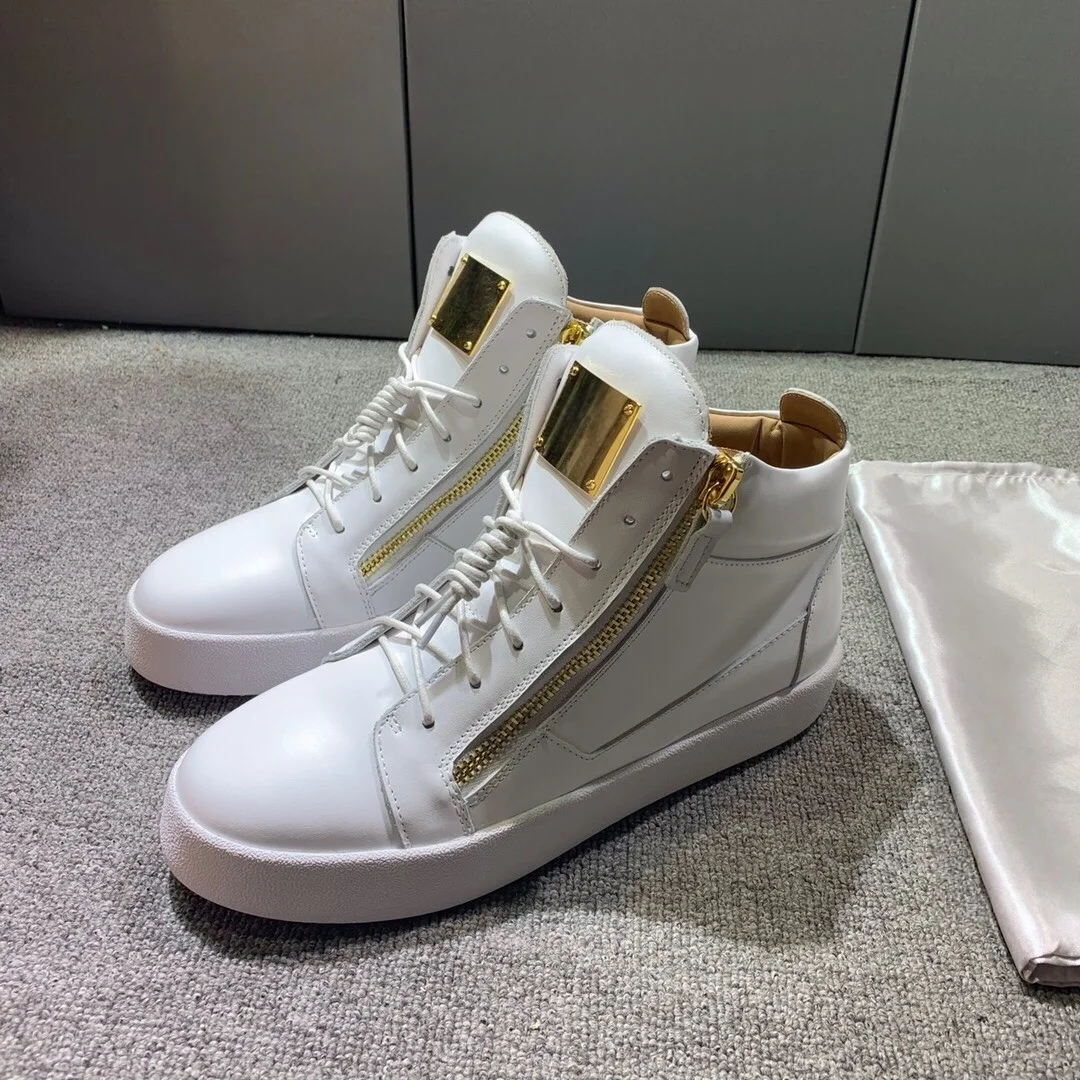 

Top Quality Casual Sneakers for Men Brand Designer Women High-top Tennis shoes 35-48 Luxury Genuine Leather GZ Sports shoes 0459