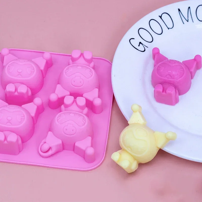 Kawaii Sanrio Hello Kitty DIY Cookie Chocolate Baking Tool Cartoon My Melody Kuromi Ice Cube Mold Kitchen Supplies Accessories