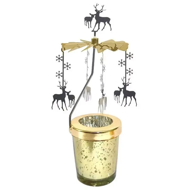 AT13 Rotating Candle Holder Simple Modern Candlelight Dinner Props Rotating Projection Candle Holder