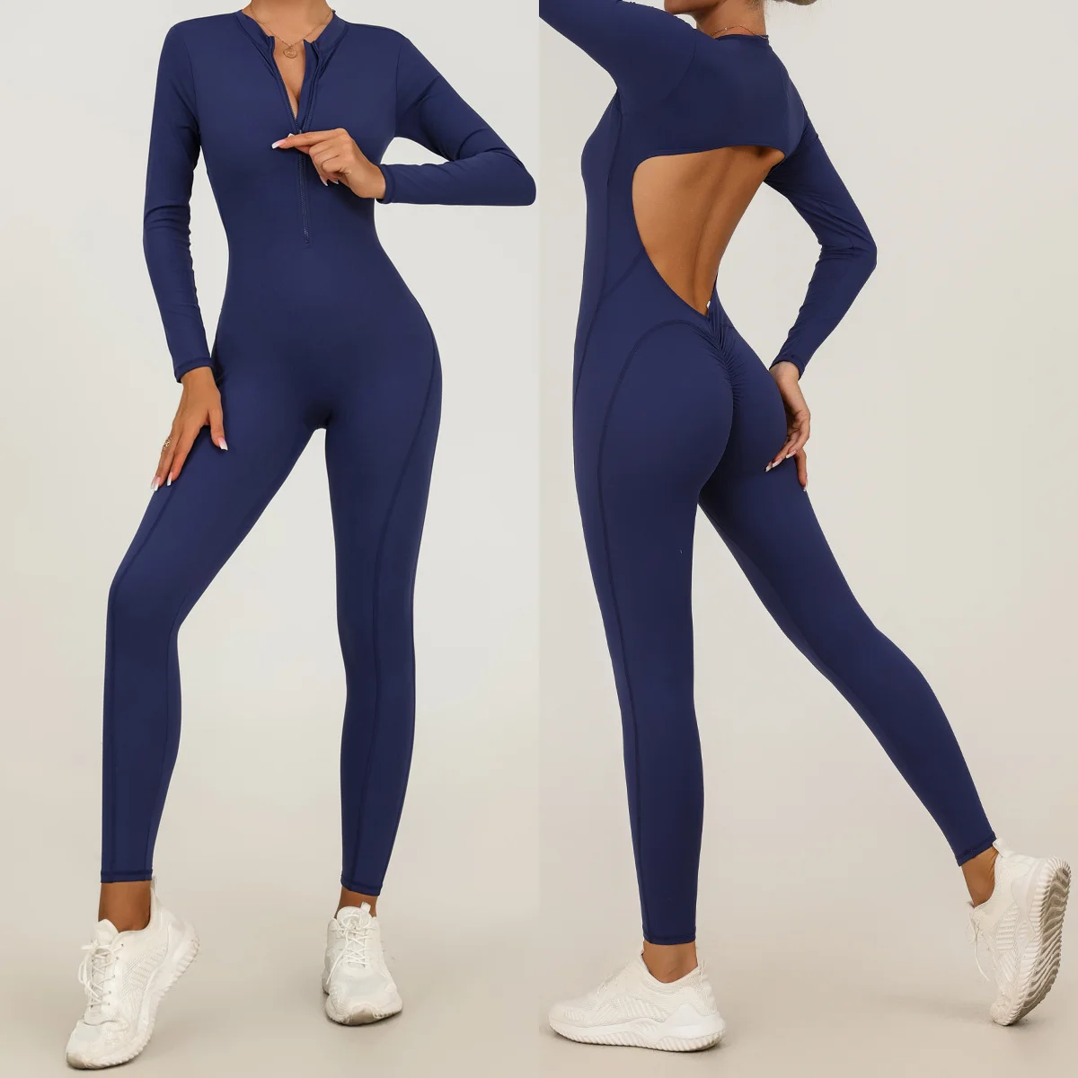 

autumn and winter One-Piece jumpsuits Yoga Clothing Workout Sports Set Gym Set Women's Training Fitness Suit backless Sportswear