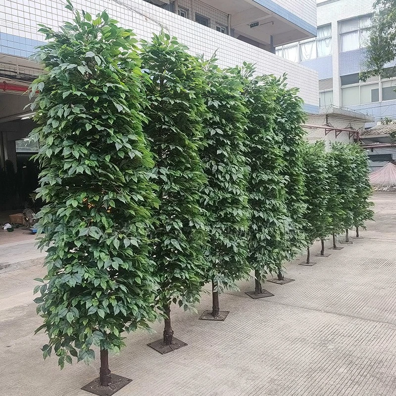 

Simulated three-dimensional banyan tree shape, indoor green plant large ornaments, hotel and shopping mall lobby decoration