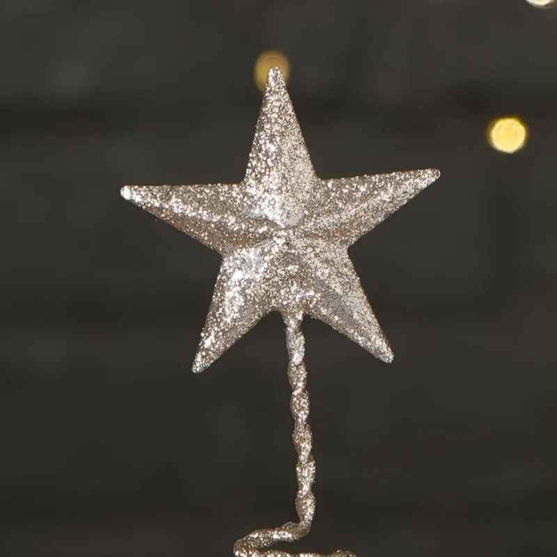 زخرفة شجرة الأسلاك المعدنية Expobazaar (علبة من 8) - فضي