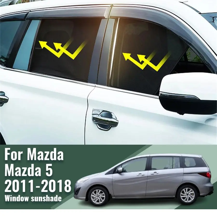 

For Mazda 5 CW 2011-2018 Mazda5 Car Sunshade Magnetic Front Windshield Frame Curtain Rear Side Window Sun Shades Visor