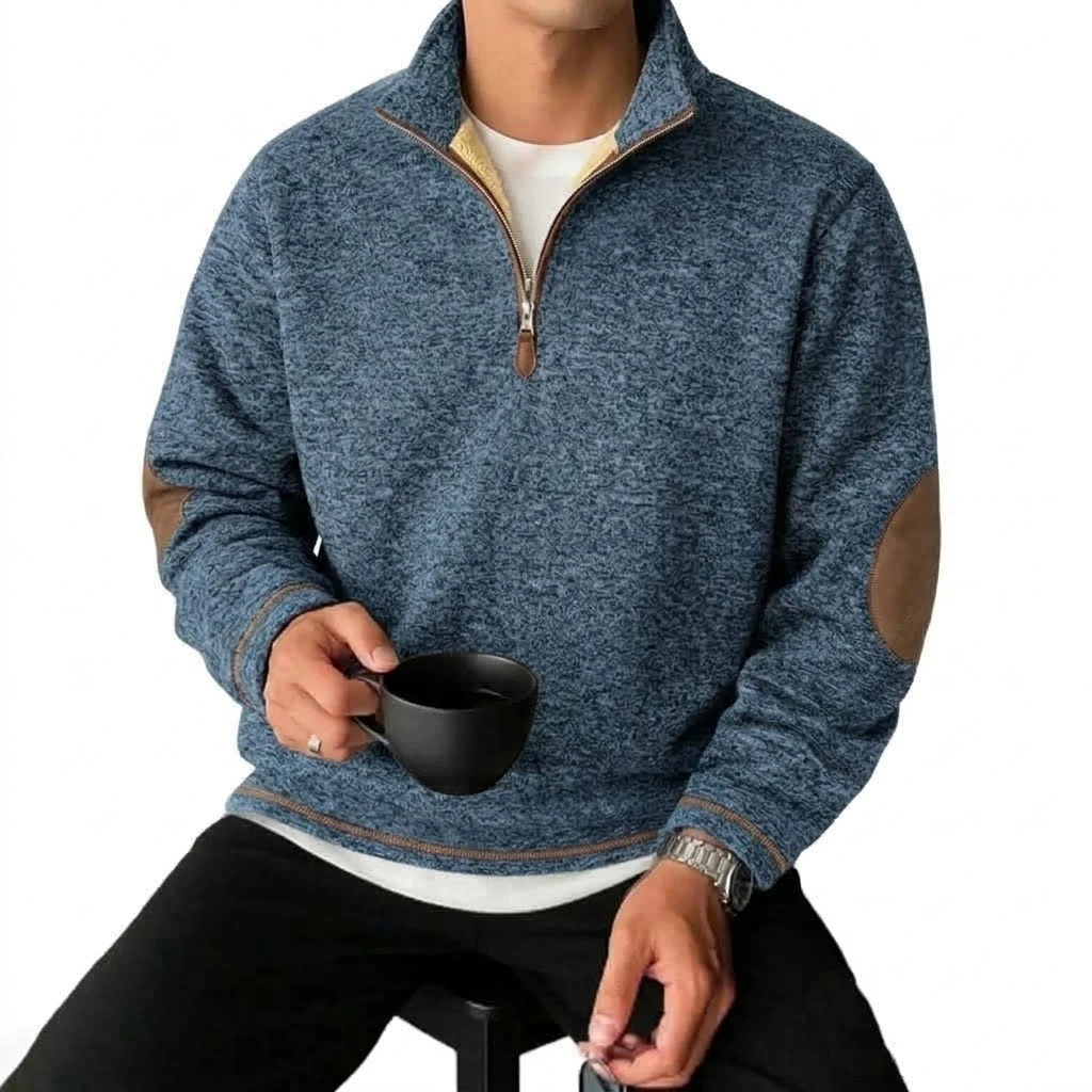 Neue Herren Winter Pullover Sweatshirts Fleece Reißverschluss Sweatjacken Lässiger Stehkragen Warme Thermo-Oberbekleidung Schwere Jacke Mantel – Detail 12