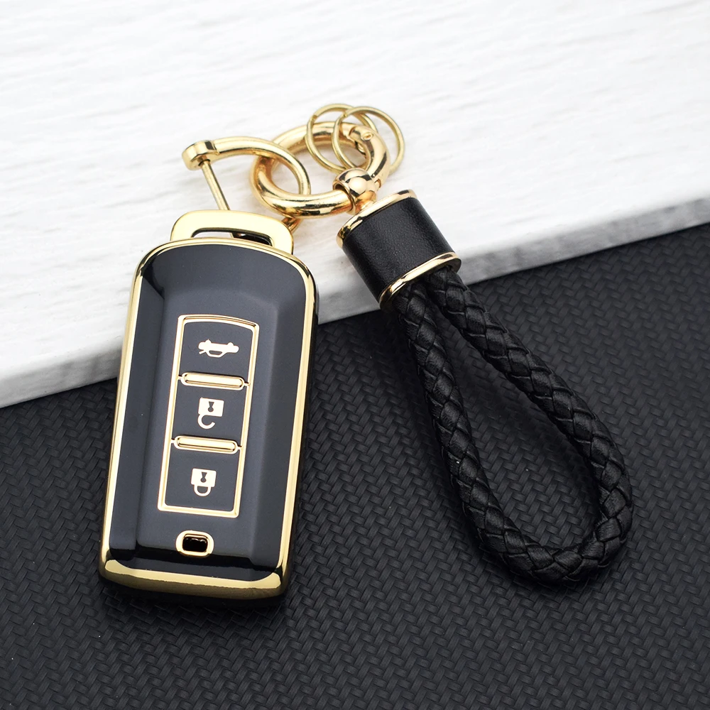 TPU Remote Car Key Case Cover Shell for Mitsubishi Xpander Outlander ASX Pajero Eclipse Cross Montero Auto Key Cover