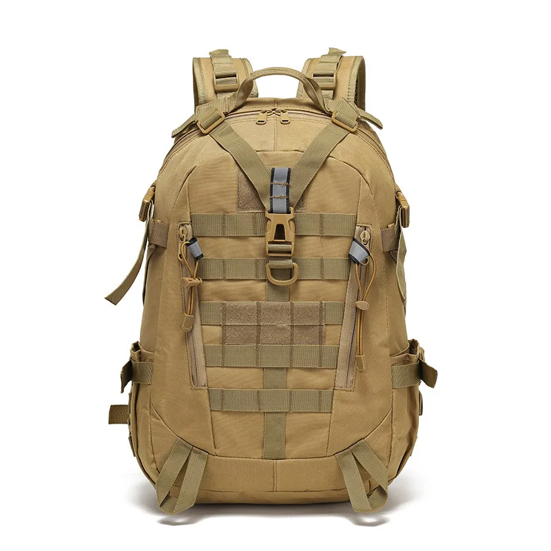 

40L Camping Backpack Men's Bag Travel Bags Tactical Molle Climbing Rucksack Hiking Outdoor Reflective Shoulder Fishing Bag