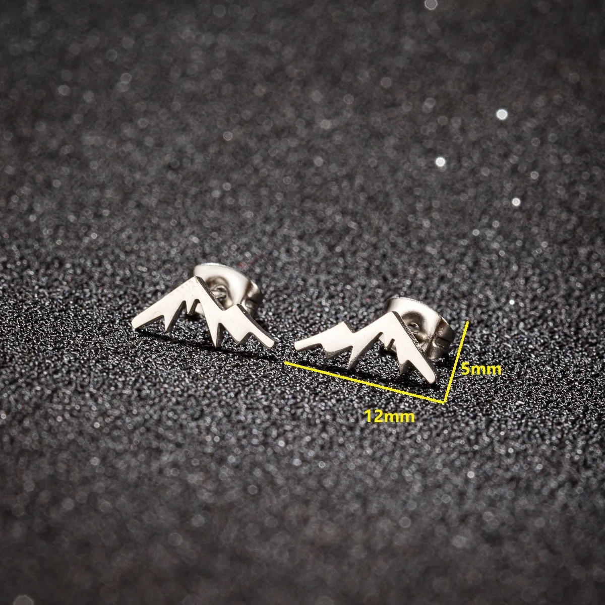 Cute Stainless Steel Snow Mountain Earrings For Women Girl's Vintage Gold Color Animal Arrow Wing Violin Earring Jewelry Gift