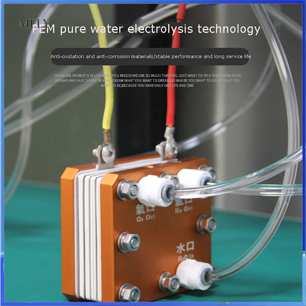 Pure Water H2 Generator with Membrane, 10,000h Lifespan, 0.76A/cm² Current Density 50ml PEM Hydrogen Electrolyzer