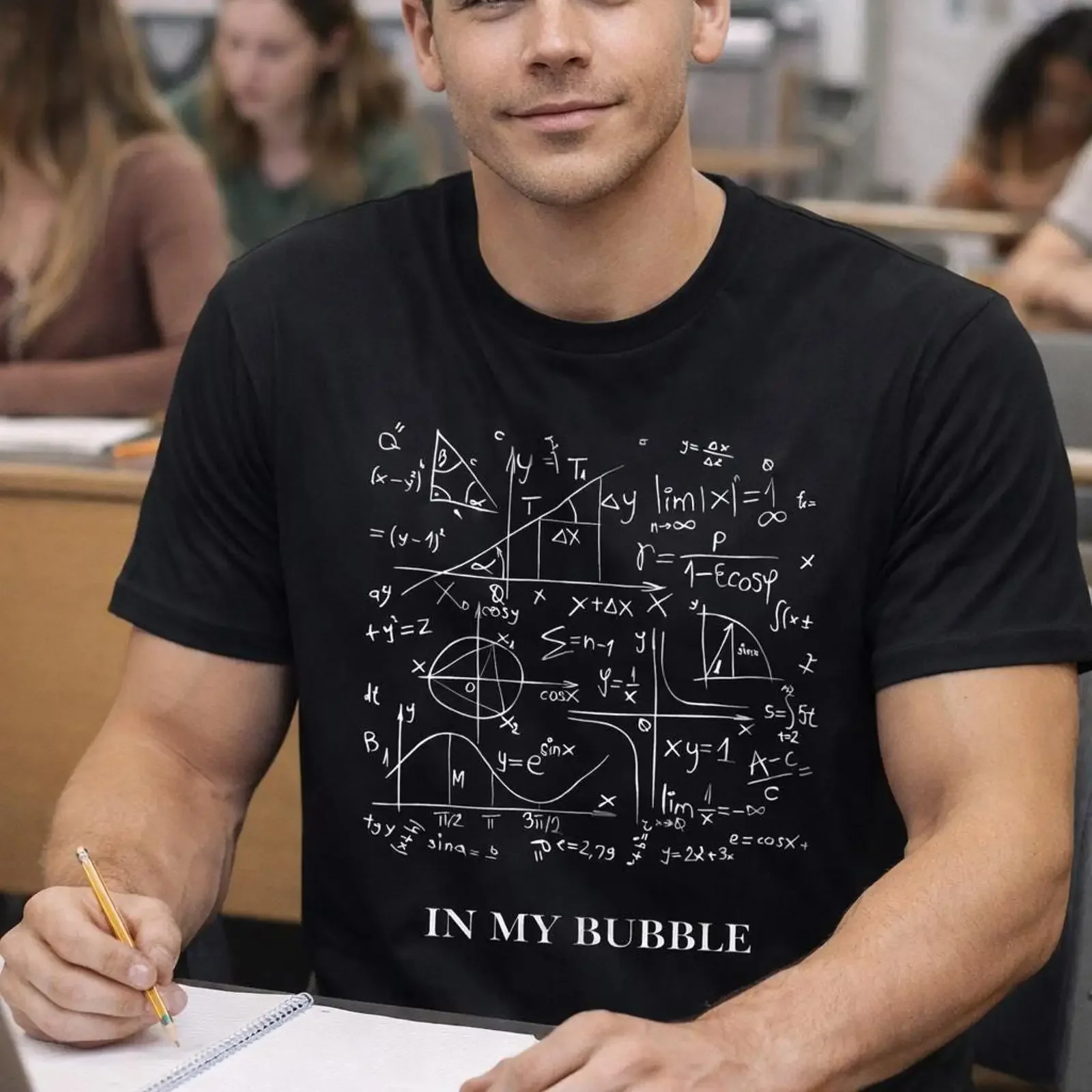 Funny T shirt Math Genius Farewell Ace for Teacher Student Exam vintage Washed Stylish Slightly Versatile Unisex graphic